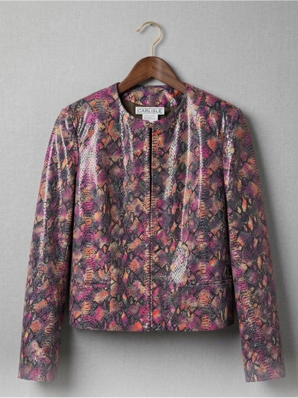 Carlisle Pink Multi Snake-Print Jacket